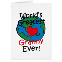 World’s Greatest Granny Heart Greeting Card