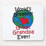 World’s Greatest Great Grandpa Heart Mouse Pads