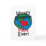 World’s Greatest Papa Heart Greeting Card