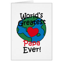 World’s Greatest Papa Heart Greeting Card