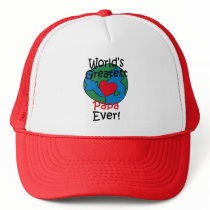 World’s Greatest Papa Heart Trucker Hat