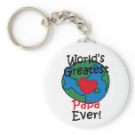 World’s Greatest Papa Heart keychains