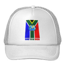 World Soccer South Africa Soccer ball globe Mesh Hats