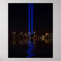 World Trade Centre Tribute in Light at Night Posters