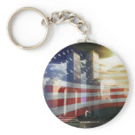 World Trade Centre with Flag keychains