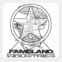 World Traveller Camper Square Sticker