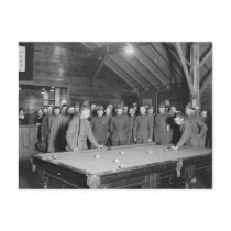 World War 1 YMCA Pool Hall, 1910s Post Cards