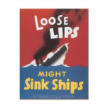 World War Postcards, Loose Lips Sink Ships!