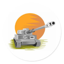 World War two battle tank panzer retro style