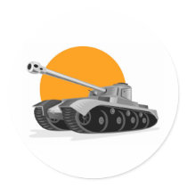 World War two battle tank panzer retro style