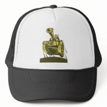 World War two battle tank retro style