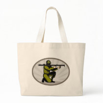 World War two soldier aiming a bazooka Bag