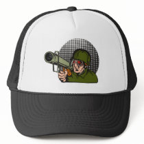 World War two soldier aiming a bazooka Hats