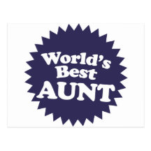 World's Best Aunt Postcards