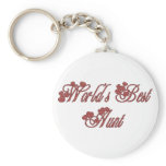 World's Best Aunt Valentine Tees and GIfts Keychains