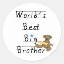 World's Best Big Brother Round Sticker