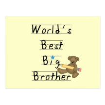 World's Best Big Brother Tshirts and Gifts Post Card