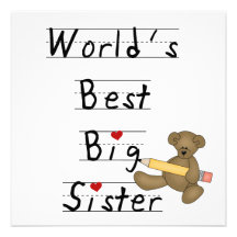 World's Best Big Sister Gifts Custom Invite