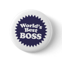 World's Best Boss Pinback Buttons