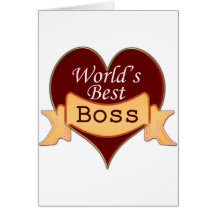 World's Best Boss Greeting Card