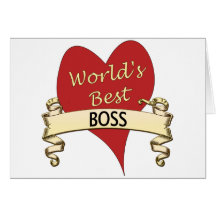 World's Best Boss Greeting Card
