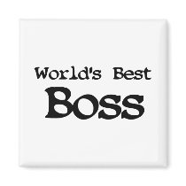 Worlds Best Boss Fridge Magnets