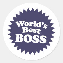 World's Best Boss Round Sticker