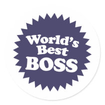 World's Best Boss Round Sticker
