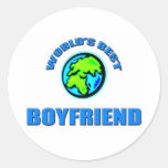 World's Best Boyfriend Round Sticker