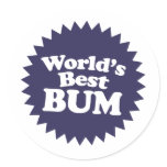 World's Best Bum stickers