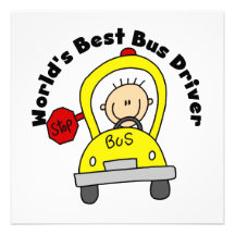 World's Best Bus Driver Personalized Invitation