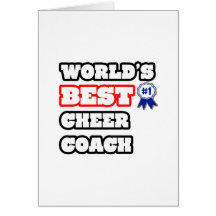 World's Best Cheer Coach Greeting Card