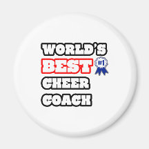World's Best Cheer Coach Refrigerator Magnet