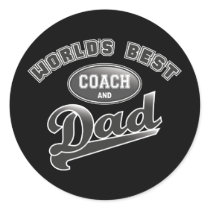 World's Best Coach & Dad Stickers