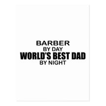World's Best Dad - Barber Post Cards