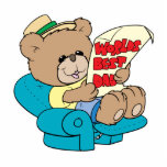 worlds best dad cute fathers day teddy bear design cut outs