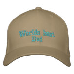 Worlds best Dad embroidered hats