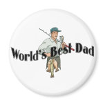 Worlds Best Dad Fisherman magnets