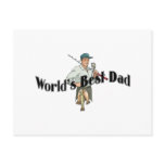 Worlds Best Dad Fisherman postcards