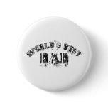 World's Best Dad Grunge Star Text Button