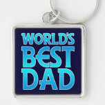 World's Best Dad Large Premium Keychain