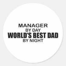 World's Best Dad - Manager Sticker