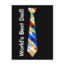 World's Best Dad Multi-Colour Colourful Fake Tie