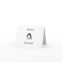 World's Best Dad (penguin) Card
