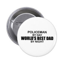 World's Best Dad - Policeman Button