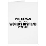 World's Best Dad - Policeman Greeting Card