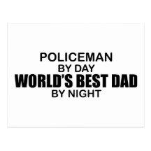 World's Best Dad - Policeman Post Card