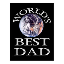 WORLD'S BEST DAD POST CARD