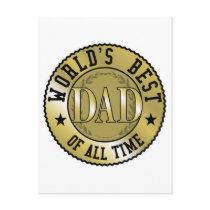 World's Best Dad Postcard