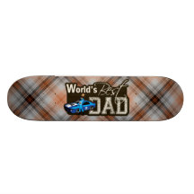 World's Best Dad; Racing Skateboard Deck